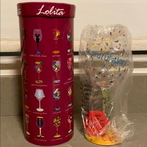 Lolita Congratulations Wine Glass